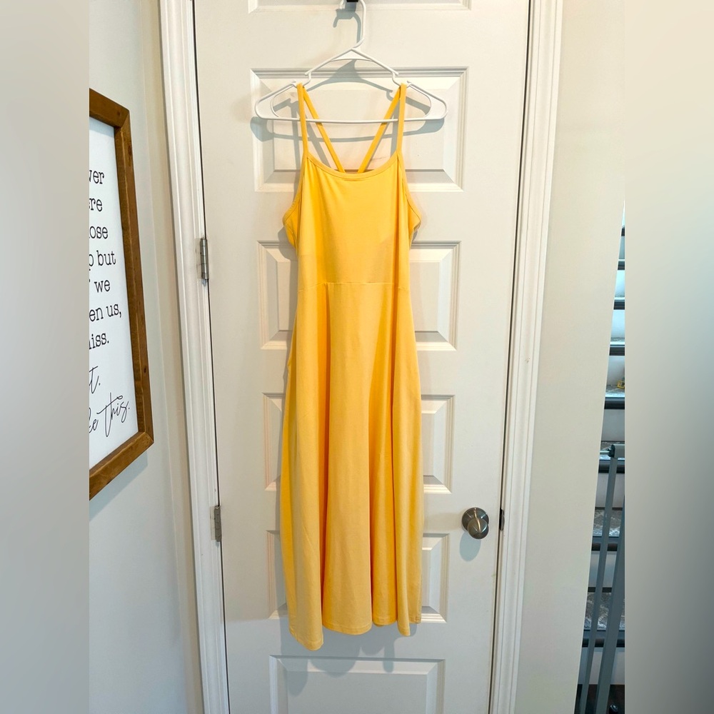 Pact Fit & Flare Midi Dress, Size Large.